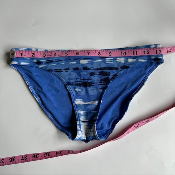 Aerie Blue and White Swim Bottoms Classic Cut Size S - Picture 6 of 6